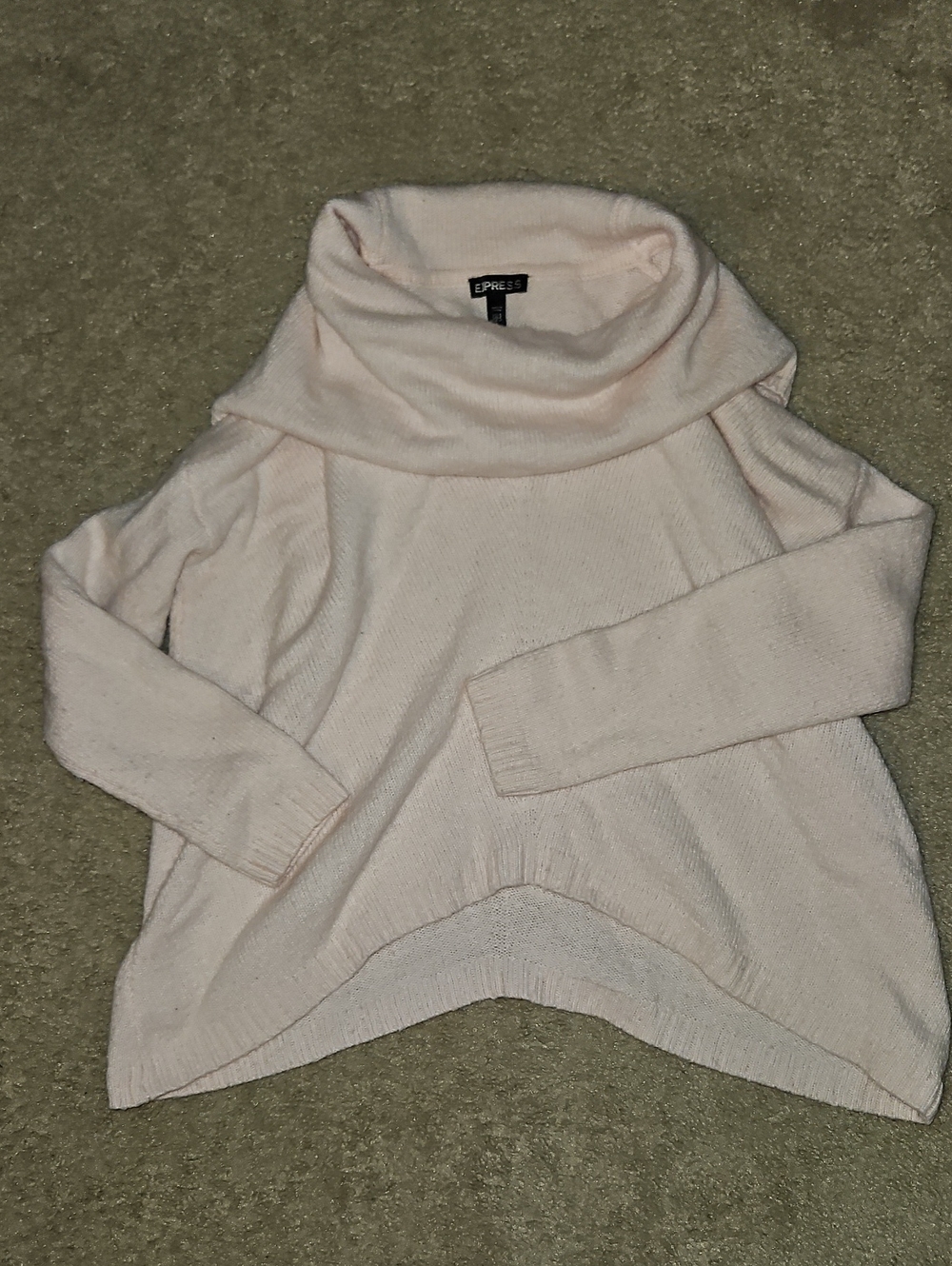 Express Pale Pink Cowl Neck Sweater